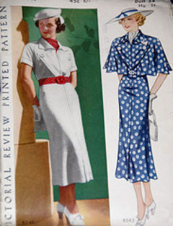 1930s Dress Patterns - DECOLISH, for Art Deco fans and collectors