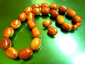 Marbled Caramel Bakelite Beads