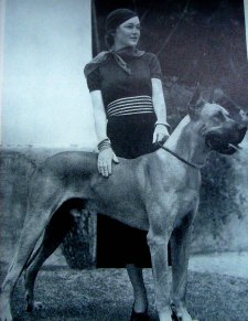 1930s Lady with Great Dane