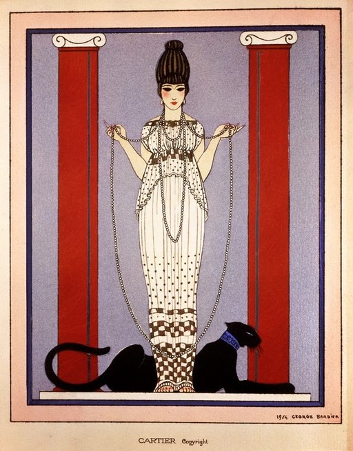 Art Deco Advertisement for Cartier by Georges Barbier