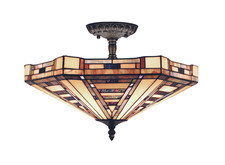 American Art chandelier by Landmark Lighting