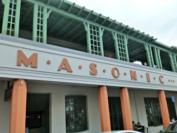 Front of the Masonic Hotel, Napier