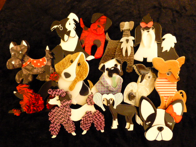 Erstwilder Jewellery - Dog brooches