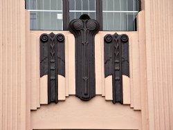 Art Deco Architectural Detail on a Bank in Richmond, NSW, Australia