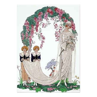 Floral Bridal Arch or Bower with 1920s Bride