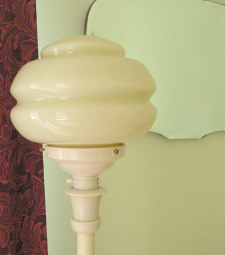 Bakelite lamp and Art Deco mirror