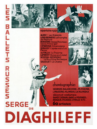 Poster for Ballet Russes with Diaghileff 1927