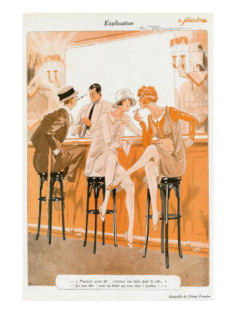 Flappers Gossiping at a Bar