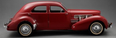 Red 1937 Cord Westchester Sedan