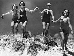 Old fashioned bathing suits 1935