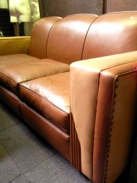 Art Deco Leather Sofa