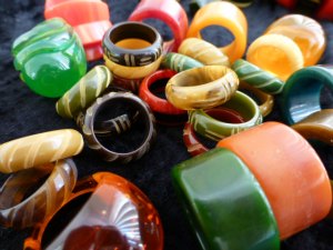 Colourful Bakelite Rings