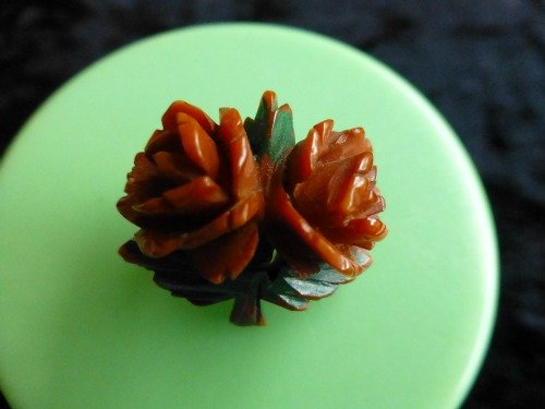 Bakelite Rose Brooch