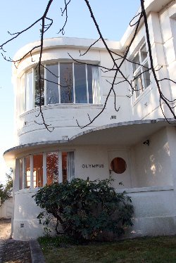 Art Deco White Streamlined House