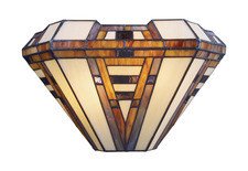 American Art Deco Tiffany Style Sconce by Landmark