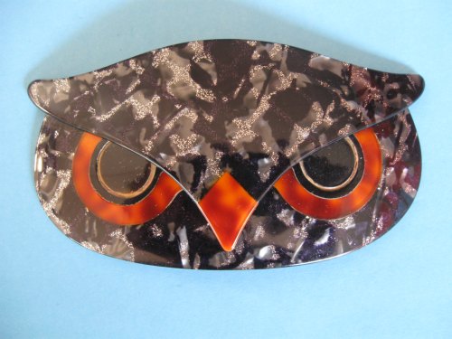 Lea Stein Owl Brooch