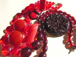 Red Bakelite Jewelry