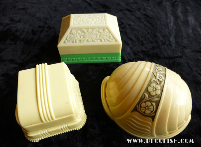 Art Deco Ring Boxes in Early Plastics