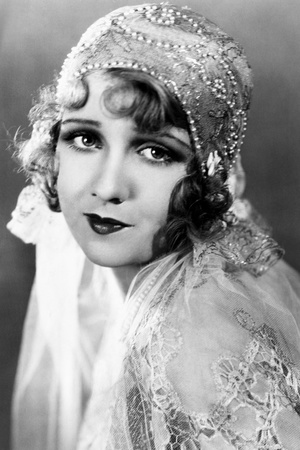 Anita Page in a White Beaded Wedding Cloche