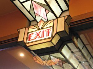 Art Deco Exit Sign