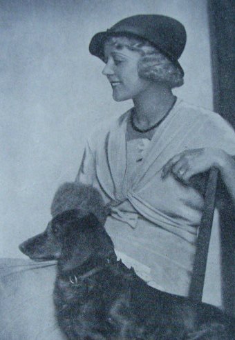 Lady in Cloche Hat with Dog