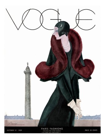 Cover of Vogue 1929 - Woman in Cloche Hat