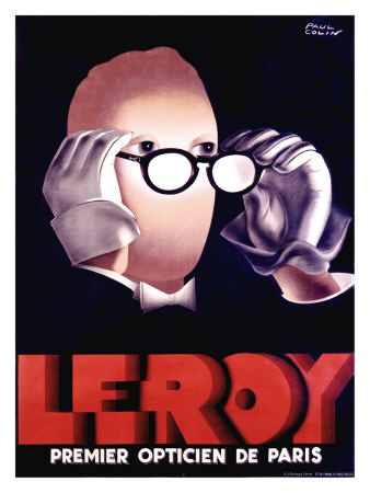 Leroy Optician Poster by Paul Colin