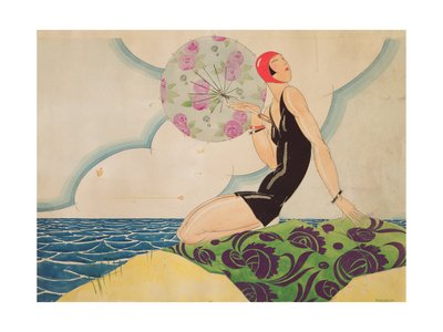 Bather - 1925 Print by Rene Vincent